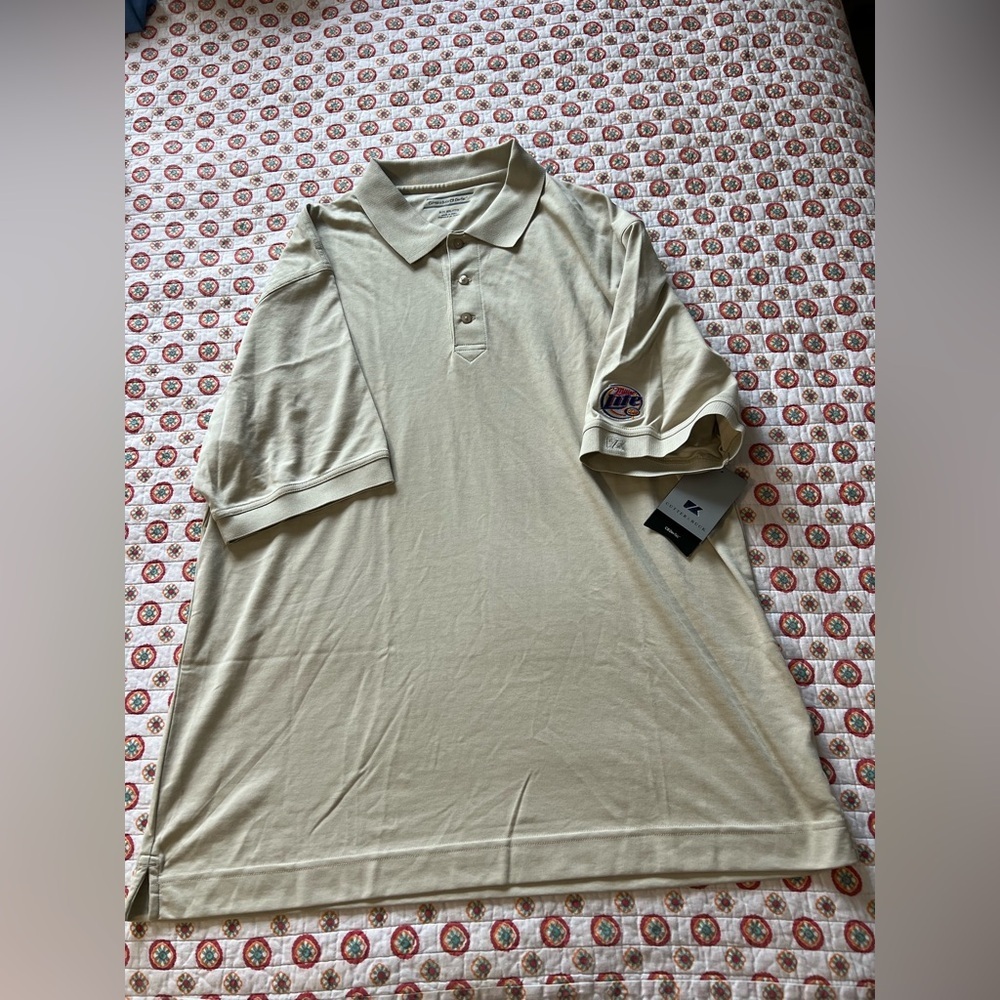 NWT Cutter & Buck Dry Tec Miller Lite Embroidered Beige Polo size 2XL